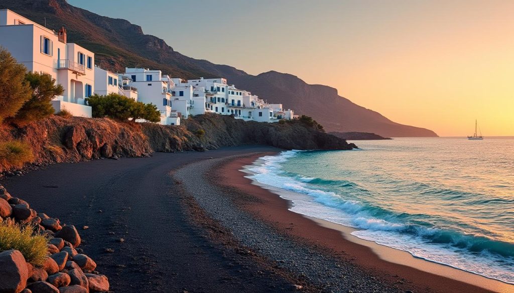 découvrez kamari thira, une destination grecque unique alliant plages magnifiques, paysages volcaniques et culture authentique pour des vacances inoubliables.
