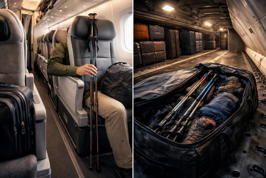 découvrez les règles et conseils pour transporter vos bâtons de randonnée en avion, en cabine ou en soute, pour un voyage serein et sans souci.