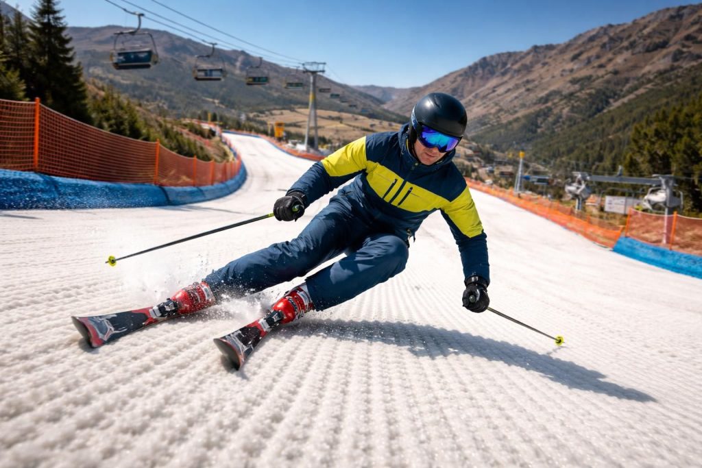 découvrez le dry ski, le ski sur piste synthétique, pour profiter du ski toute l’année sans neige. une expérience innovante et accessible où que vous soyez.