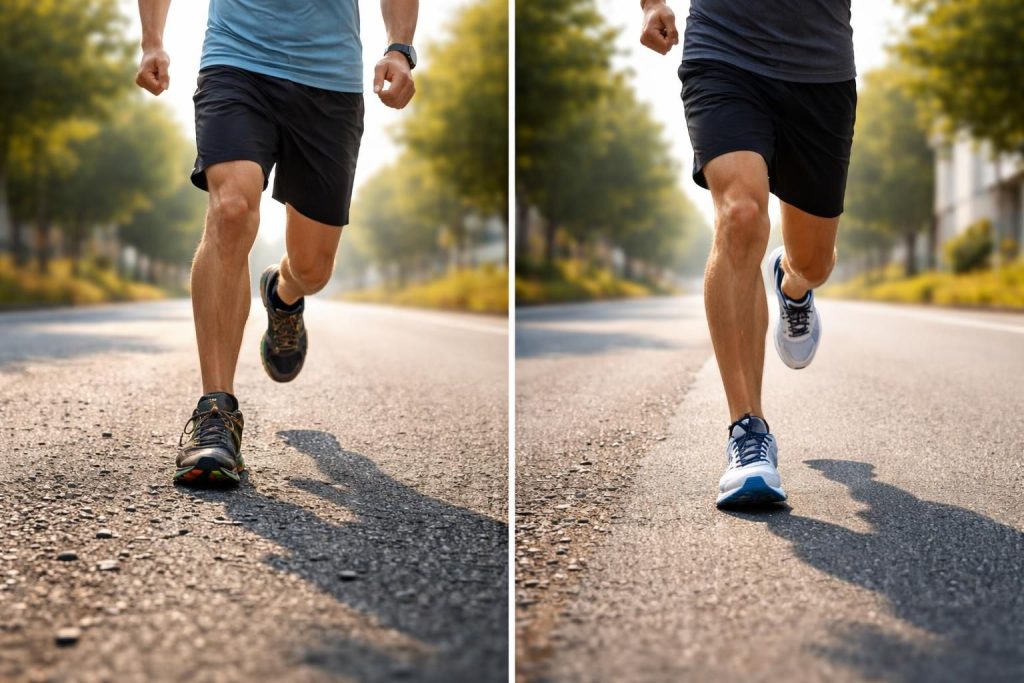 découvrez si courir sur route avec des chaussures de trail est approprié, ainsi que les conséquences et risques associés à cette pratique.