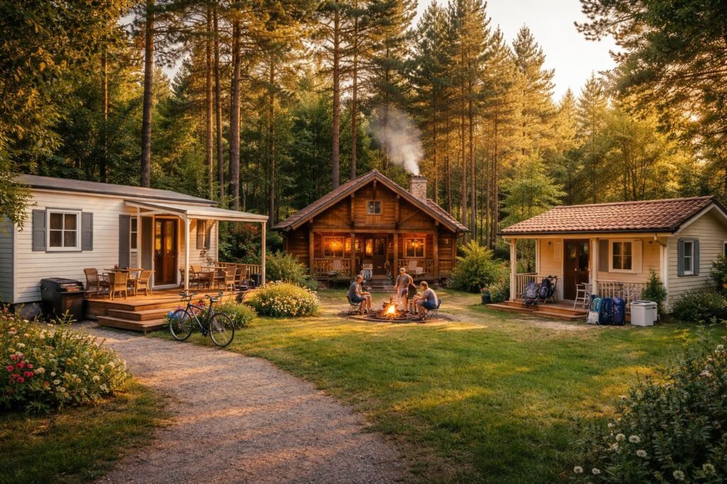 découvrez comment choisir l'hébergement de camping idéal - mobil-home, chalet ou bungalow - adapté à votre style de voyage pour des vacances confortables et sur-mesure.